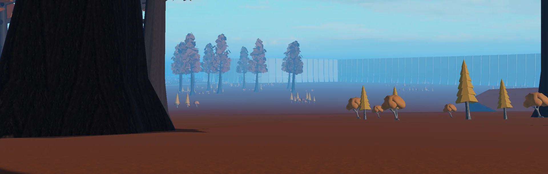 Open autumn terrain outside Trost